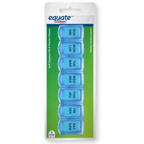 EQUATE WEEKLY PILL PLANNER PILL BOX