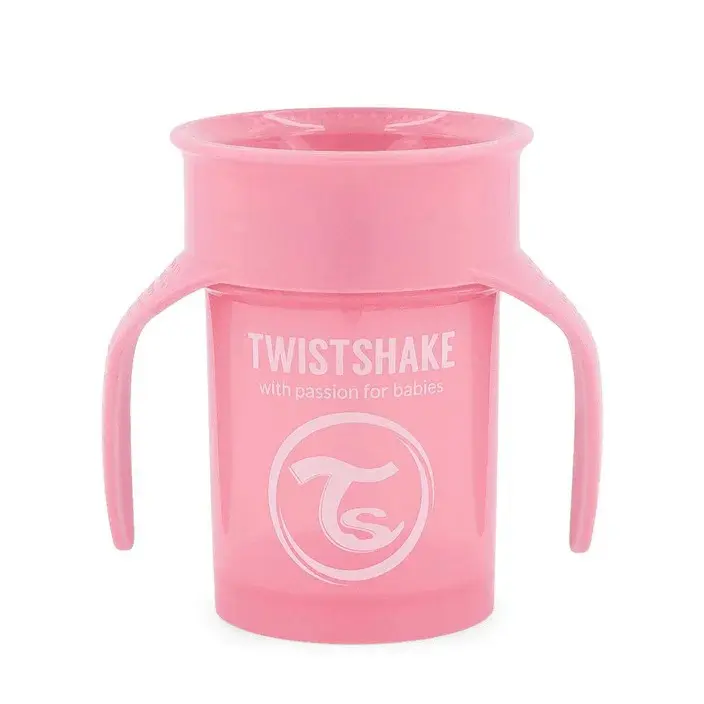 Twistshake 360 Cup 6+M Pastel Pink