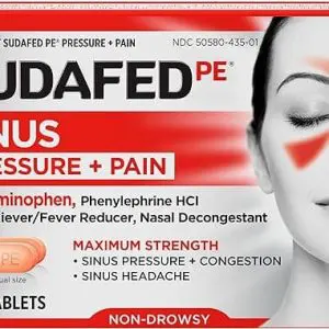 Sudafed Pe Sinus Pressure+Pain 24S