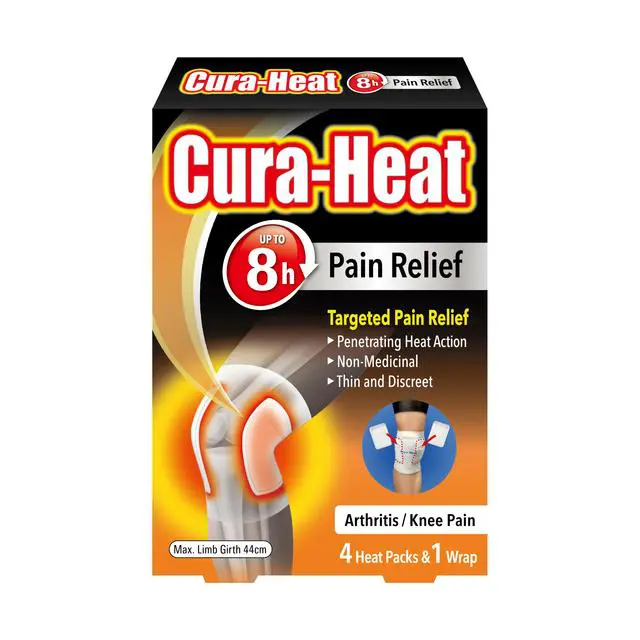 Cura-Heat Arthritis/Knee Pain 4S+1Wrap