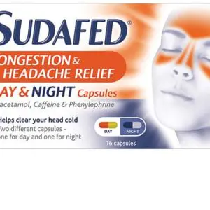 Sudafed Congestion & Headache Relief Day & Night Capsules