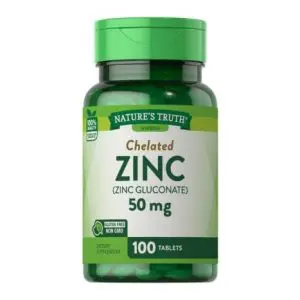 Natures Truth Chelated Zinc Gluconate 50Mg Tabs 100S