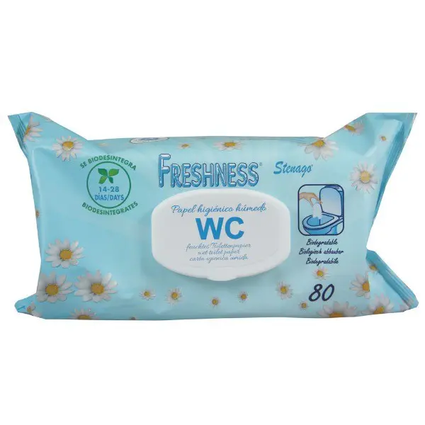 Freshness Biodegradable Flushable Wipe 80S