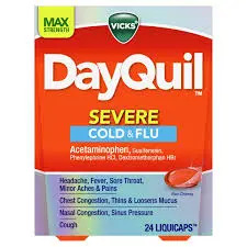 Dayquil Severe Cough Cold & Flu Liquicaps 24S