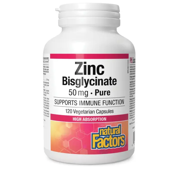 Natural Factors Zinc Bisglycinate 50Mg  120S