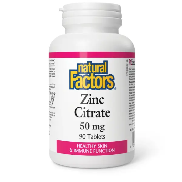 Natural Factors Zinc Citrate 50Mg  90S