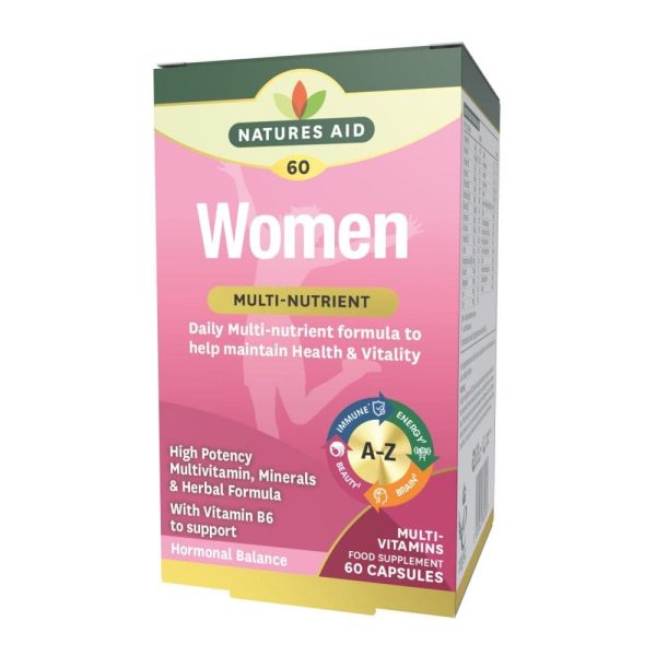 Natures Aid Women Healthy and Vitality Multivitamin and  Minerals  Caps  60s