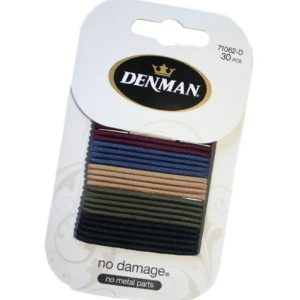 Denman Elastic Bands Brights Small 2Mm - 34Pc -71061D